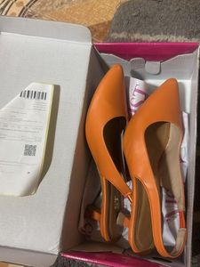 Vibrant Orange Slingback Heels