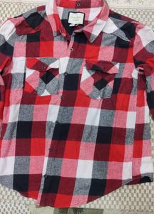 Forever 21 - Full Sleeve - Red &amp; Black Checked Shirt.