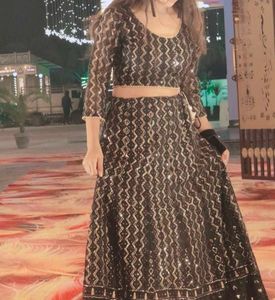 Sparkling Black & Gold Lehenga Choli