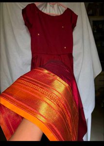 Elegant Red Silk Gown