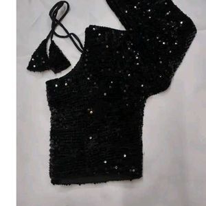 new Black Sequin padded Blouse
