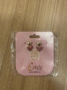 Pink Heart Earrings