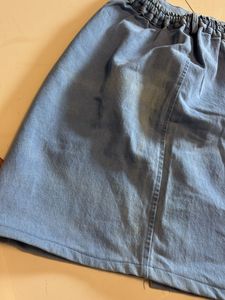 Button-Down Denim Skirt