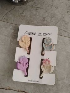 Cute Flower Hair Clips Set