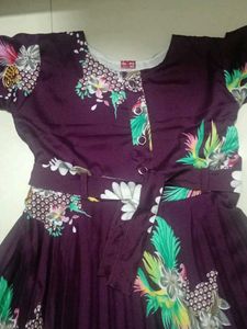 Beautiful Purple Floral Gown