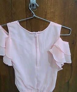 Cute Pink Top &amp; Floral Skirt Set