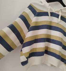 Striped Cropped Hoodie