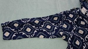Navy Blue Ikat Print Kurta