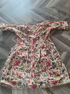Floral Print Kurta with Skirt