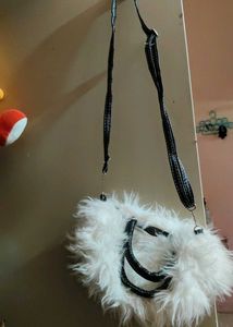 combo White Furry Handbag Micky clutch ❤️