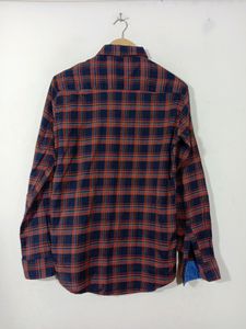 Brown And Blue Casual Shirt (Men's)