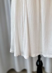 White Eyelet Detail Mini Dress