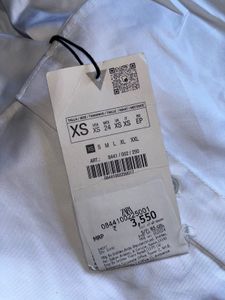 Zara Oversized White Backless Shirt