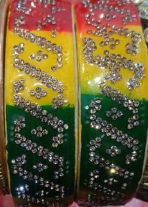 Colorful Embellished Bangle Set