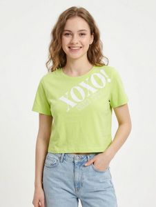 Lime Green Crop Top T-Shirt