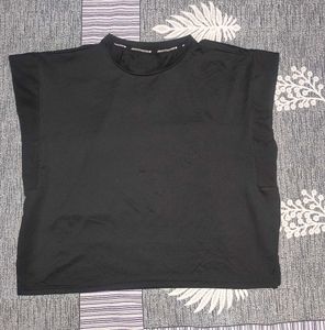 Black Ribbed Sleeveless Top