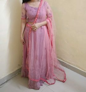 Stunning Pink Embellished Lehenga Choli