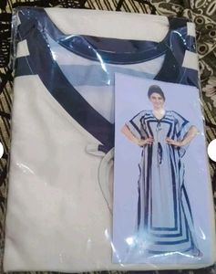 NEW ✨💎Stylish Black &amp; White Striped Kaftan
