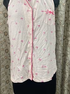 Sleeveless Flamingo Pajama Top