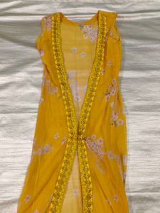 Yellow Sleeveless Shrug