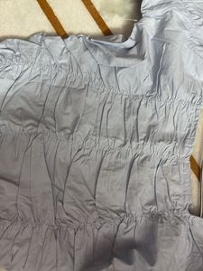 Ruched Grey Short Sleeve Top