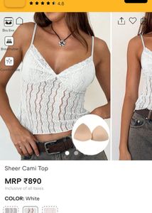 Sheer Lace Cami Top