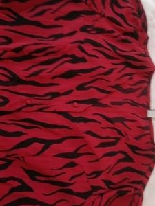 Chic Red Tiger Print Dress