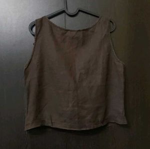 🎀🍂Vittoria Verani_Pintuck Details Crop Top🍂🎀