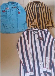 Stylish Men's Striped Shirts Pack of 3
