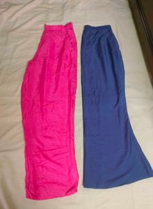 Blue Palazzo and pink pant