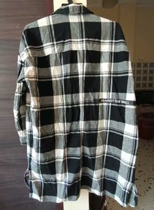 Trendy Plaid Flannel oversized Shirt graphic