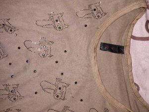 Cute Cat Embellished y2k Top