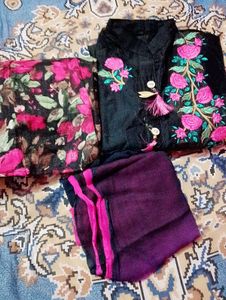 Embroidered Kurta sharara with Dupatta