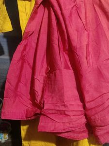 Yellow Kurta Set with Red Palazzo