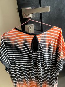 Striped Ombre Dolman Sleeve Top