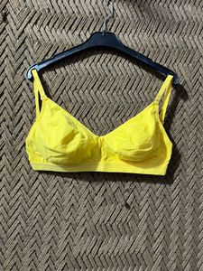 Yellow Cotton Bra