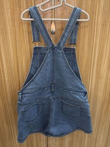 Denim Minnie Mouse Overalls Shorts