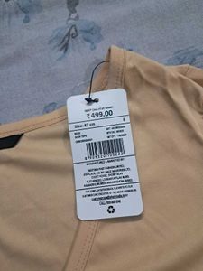 Shein Nude Wrap Top - Long Sleeve
