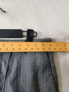 Men's Grey Pinstripe Drawstring Pants