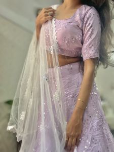 lavender Lilac Lehenga Choli Set