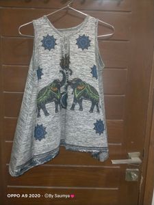 Grey Elephant Top