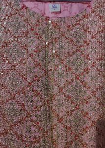 Women Pink Ethnic Motifs Printed Cotton Anarkali