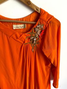 Beautifull Orange Kurtha