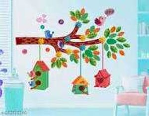 'Bird House on A Branch Wall Sticker ( PVC Vinyl )