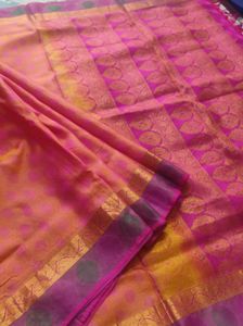 Beautiful Pink &amp; Gold Silk Saree