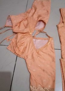 Peach Embroidered Rajputi poshak