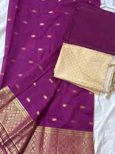 Deep Purple Banarasi Suit