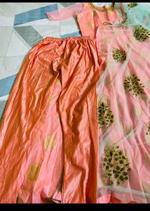 Elegant Peach Anarkali long Dress