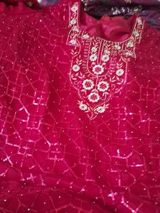 Dark Pink Embroidered Salwar Kameez