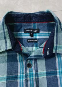 DENNIS LINGO Men's Plaid Cotton Shirt